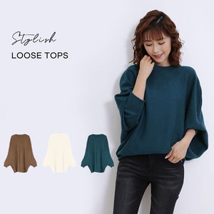 Sweater/Knitwear Dolman Sleeve Knitted Plain Color Long Sleeves Tops Ladies' Autumn/Winter