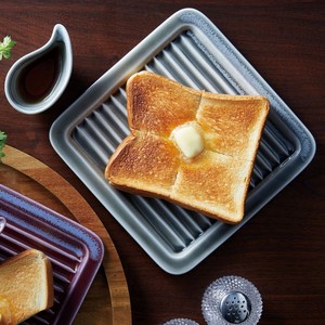 Itsumo サクッとトーストプレート GY【日本製】美濃焼/パン/フォトジェニック