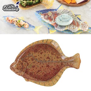 Glass fishery plate