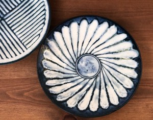 令和粉引（華）8.0皿【美濃焼　大皿　pasta plate　盛皿　カレー皿　プレート　陶器　和食器】ヤマ吾陶器