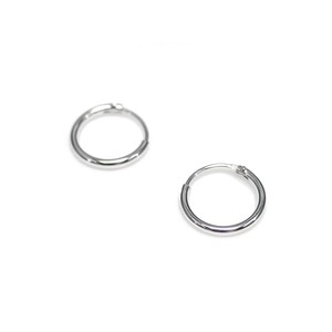 Pierced Earrings Silver Post sliver Simple 1.0mm