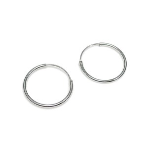 Pierced Earrings Silver Post sliver Simple 1.2mm