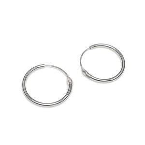Pierced Earrings Silver Post sliver Simple 1.4mm