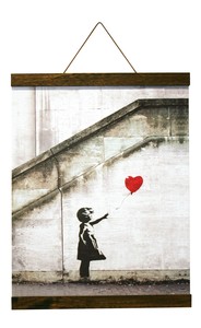バンクシー ハンガータイプ　ブラウン Banksy Red Balloon(Brown Hanger style)