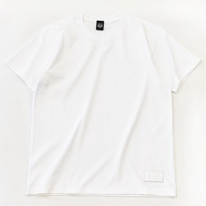【325】スタンダード（White）Tシャツ 無地 カジュアル レザータグ メンズ レディース ホワイト