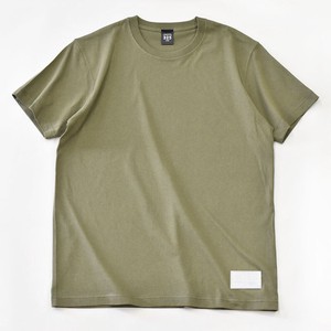 【325】スタンダード（Olive）Tシャツ 無地 カジュアル レザータグ メンズ レディース グリーン