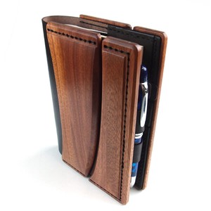 [LIFE] Wood & Leather A6 Book Cover　ブックカバー