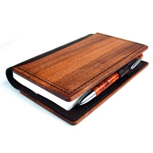 [LIFE] Wood & Leather A6 Size HoboDairy Cover A　ブックカバー