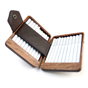 [LIFE] Wood & Leather Case for 20 piece　たばこ用ケース