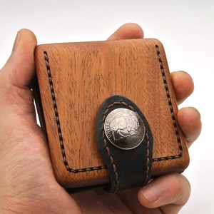 [LIFE] Wood & Leather Coin Case A コインケース
