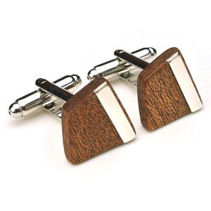 [LIFE] Wooden & Silver Cuffs A 木製カフス