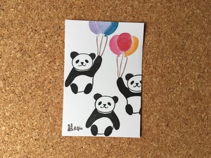 Postcard Eraser Panda