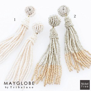 MAYGLOBE by Tribaluxe ビーズタッセルピアス tp17107