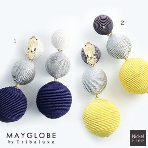 MAYGLOBE by Tribaluxe ボール3連ボリュームイヤリング tp18020