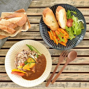 撥水十草8.0カレー皿【パスタ皿 大皿 軽量 日本製 美濃焼 和食器】