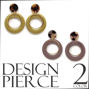 Pierced Earrings Titanium Post Resin Design Ladies'