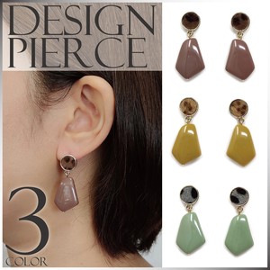 Pierced Earrings Titanium Post Resin Design Leopard Ladies'