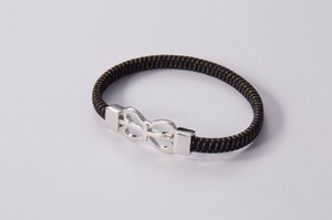 Silver Bracelet  black M