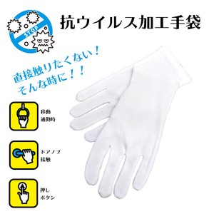 抗ウイルス加工手袋　ホワイト