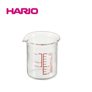 2020新作『HARIO』耐熱ガラス製メジャーカップ100　MJC-10-R-BK（ハリオ）