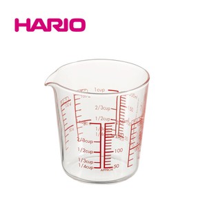 『HARIO』 耐熱ガラス製メジャーカップ200　MJC-20-R-BK（ハリオ）
