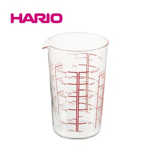 『HARIO』耐熱ガラス製メジャーカップ500　MJC-50-R-BK（ハリオ）