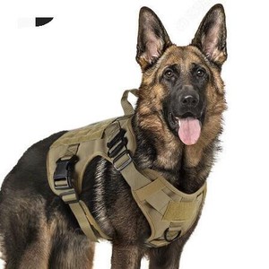 戦術犬ハーネス　兵役ベスト 訓練のための　調整可能 大型　中型犬 リード　首輪 ZJEA178