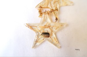 Clip-On Earring Gold Post Earrings Antique