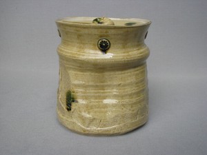 抹茶碗 お茶道具 和陶器 和モダン /黄瀬戸水指/大