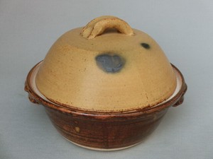 土鍋 重箱 蓋物 和陶器 和モダン /黄瀬戸8号多彩鍋