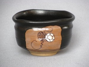 抹茶碗 お茶道具 和陶器 和モダン /黒織部抹茶碗