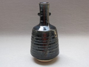 花器 花瓶 置物 インテリア 和陶器 和モダン /彩釉耳付一輪差