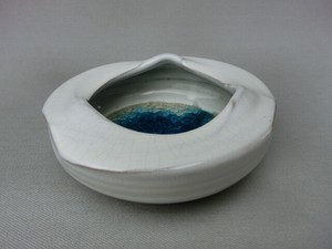 灰皿 和陶器 和モダン /乳白釉灰皿