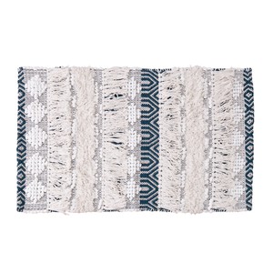 マット 玄関マット 屋内 コットン100％ 手織り 「ビアヘロ_オリヤ」 約60×90cm