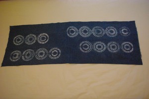 Japanese handmade natural indigo blue tie-dyeing cotton towel