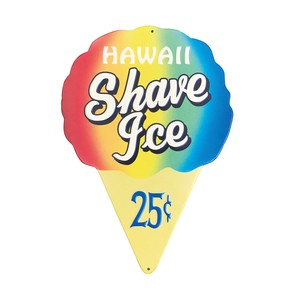エンボス看板【SHAVE ICE】プレート サイン HAWAII アメリカン雑貨