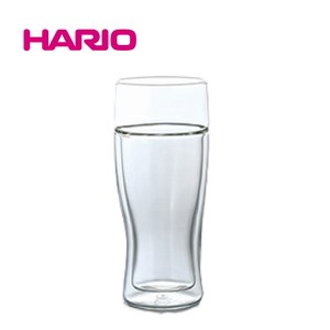 『HARIO』結露を防ぐダブルウォール構造　ツインビアグラス380ml　TBG-380（ハリオ）