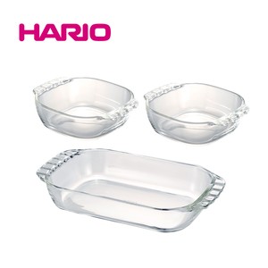 2020新作『HARIO』耐熱ガラス製トースター皿3個セット HTZ-2808 HARIO（ハリオ）