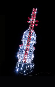 クリスタルビーズモチーフ　バイオリン　【クリスマス】【イルミネーション】