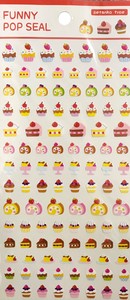 WORLD CRAFT DECOLE Planner Stickers Sticker Cake Sweets