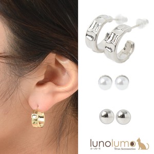 Pierced Earringss Pearl Ladies' Simple Set of 3