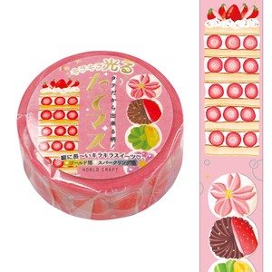 WORLD CRAFT Washi Tape Gift Washi Tape Kira-Kira Vertical Masking Tape Sweets