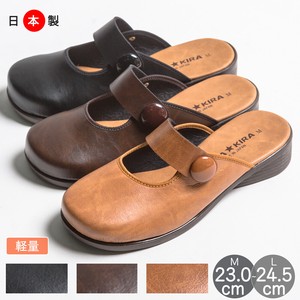 【即納】カジュアル サボサンダル ベルト  ローヒール  日本製 / 靴 レディースシューズ 婦人靴