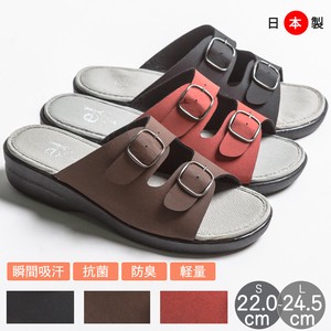 【即納】瞬間吸汗 サンダル ベルト付き コンフォート 日本製 / 靴  ローヒール  婦人靴