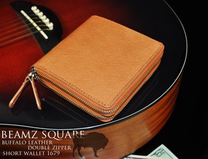 Bifold Wallet Cattle Leather Round Fastener Leather M Popular Seller