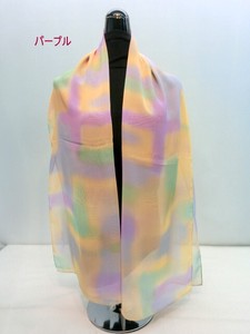 春夏新作）スカーフ　ポリシフォンプリント日本製ロングスカーフ