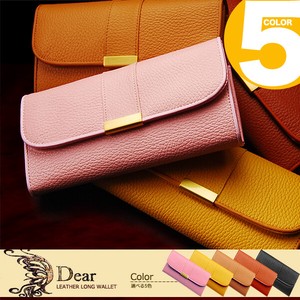 Long Wallet Cattle Leather Ladies' 5-colors
