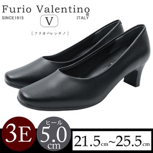 【3E/5cmヒール】Furio Valentinoプレーン パンプス ヒール 美脚 仕事 黒 婦人靴 就職活動 冠婚葬祭