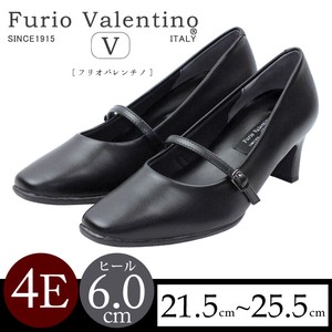 【4E/6cmヒール】Furio Valentinoリクルートパンプス プレーン ヒール 美脚 仕事 黒 婦人靴 冠婚葬祭