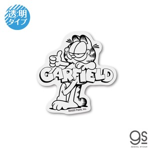 ガーフィールド 透明 キャラクターステッカー GARFIELD ミニ アメリカ 猫 GF018 gs 公式 グッズ